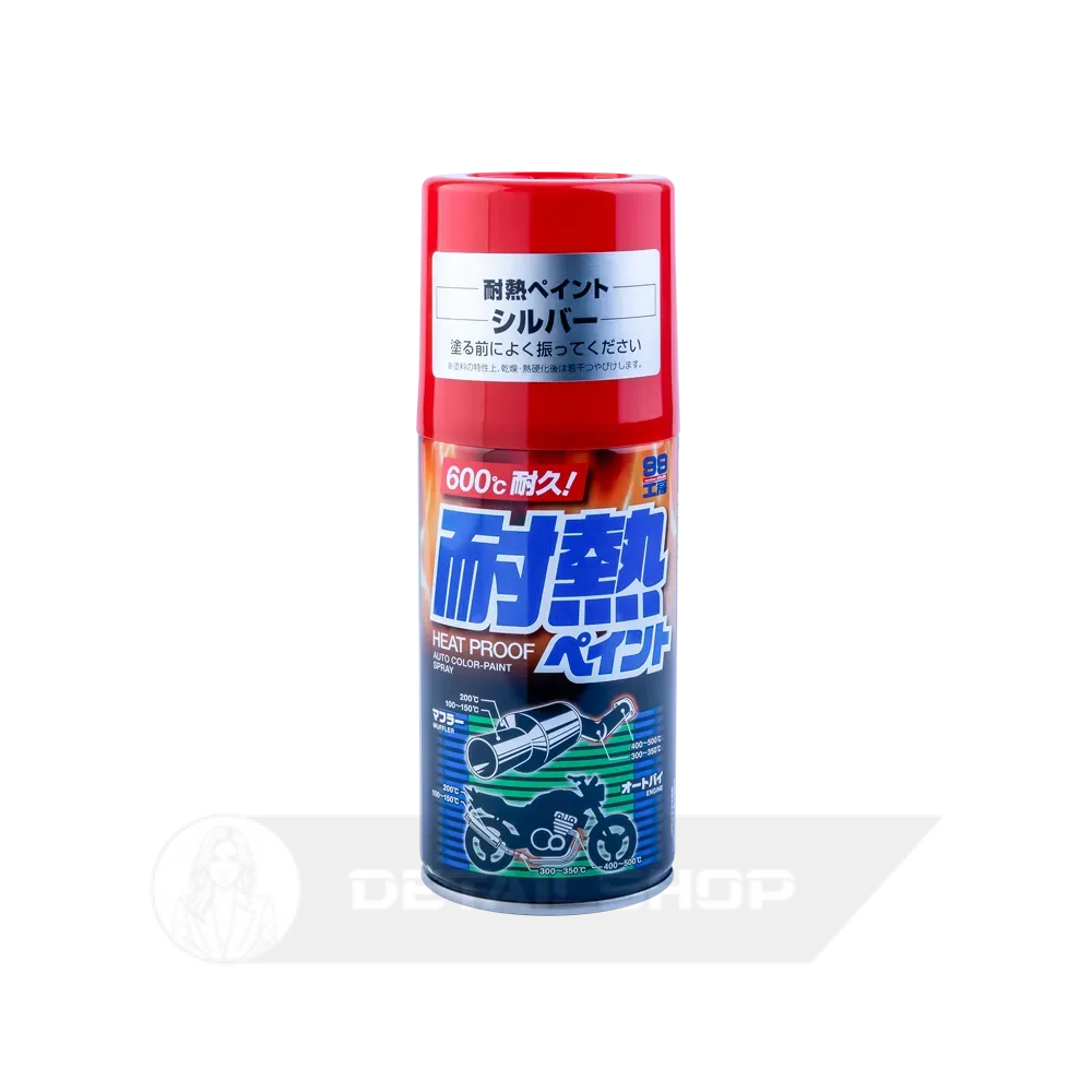 SOFT99 Heatproof Paint Silver 300мл - термостійка фарба сріблястого кольору