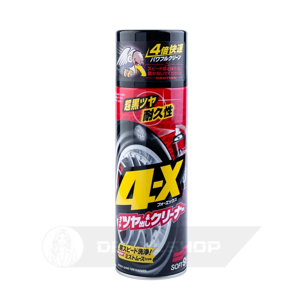 SOFT99 4-X Tire Cleaner 470мл - чорніння для шин,з антистатичним ефектом