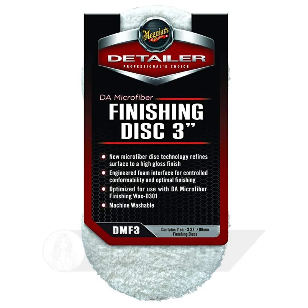 Полировальный круг микрофибровый финишный 2шт. - Meguiars DA Microfiber Finishing Disc 3〞 86 мм. белый (DMF3)