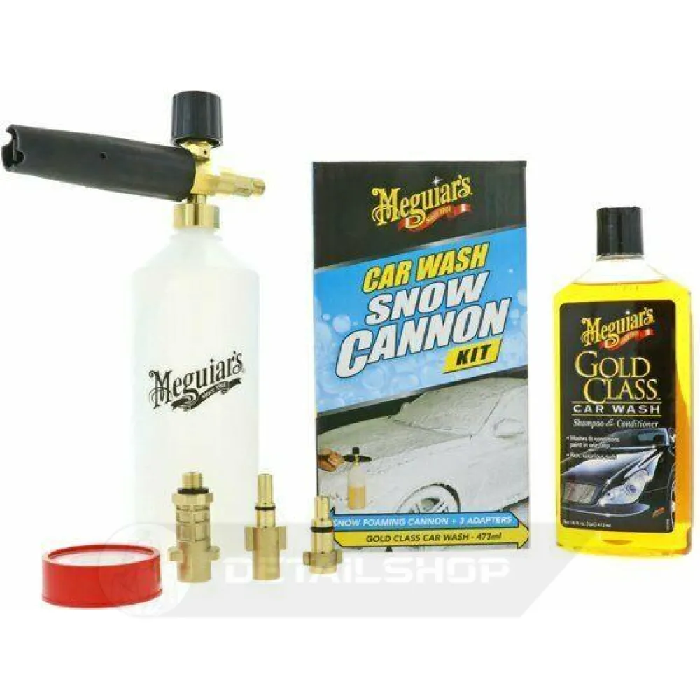 Meguiars Gold Calss Snow Foam Cannon Kit - комплект пінної насадки та шампунем, 473 мл.