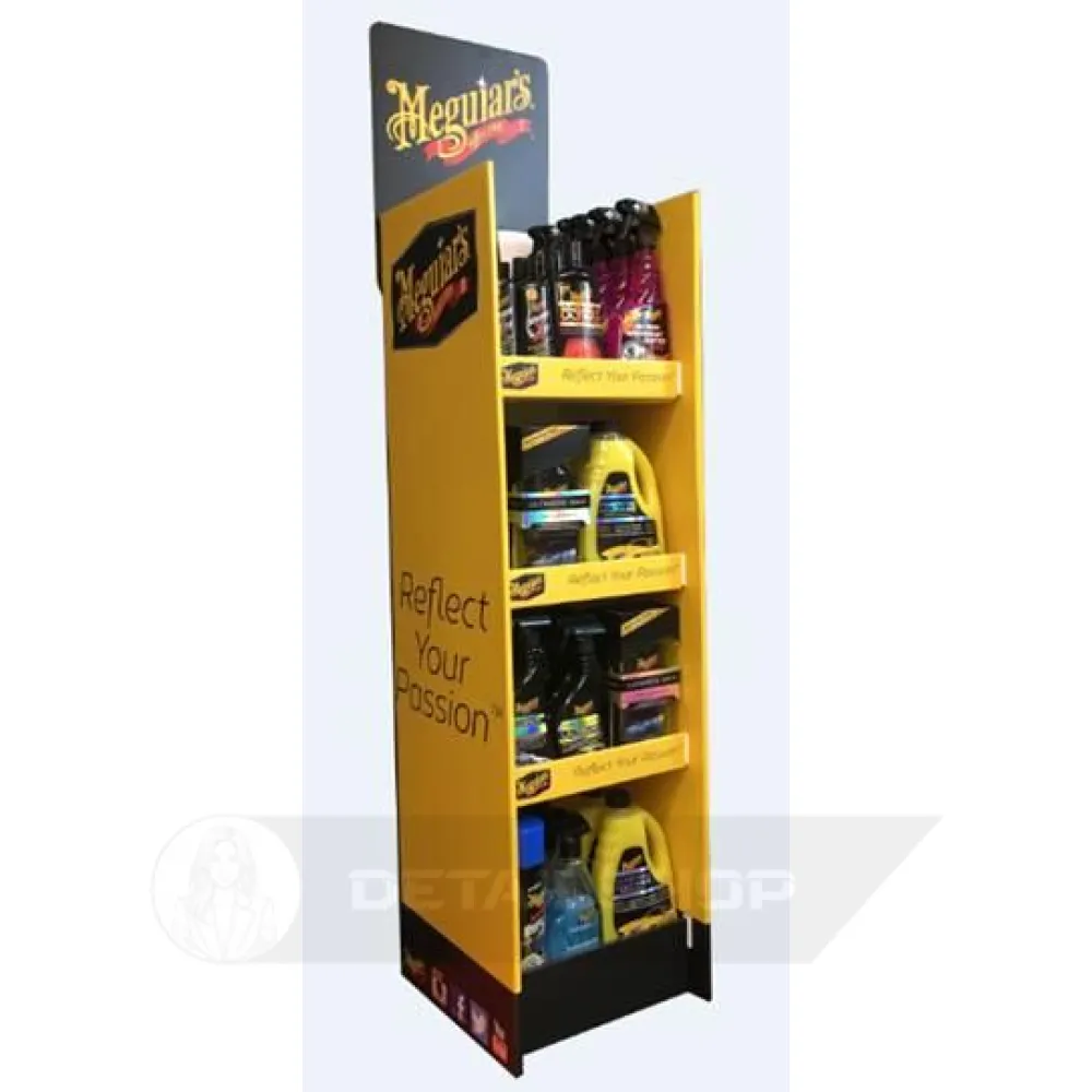 Картонный стенд под автохимию - Meguiars Reflect Your Passion 168x38x48 см. желтый (FSDU) BPL226011/A