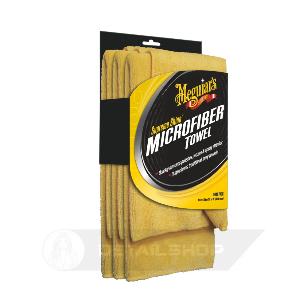 Meguiars Supreme Shine Microfiber Towel Полотенце микрофибровое 40 х 63 см, 3 шт/уп.