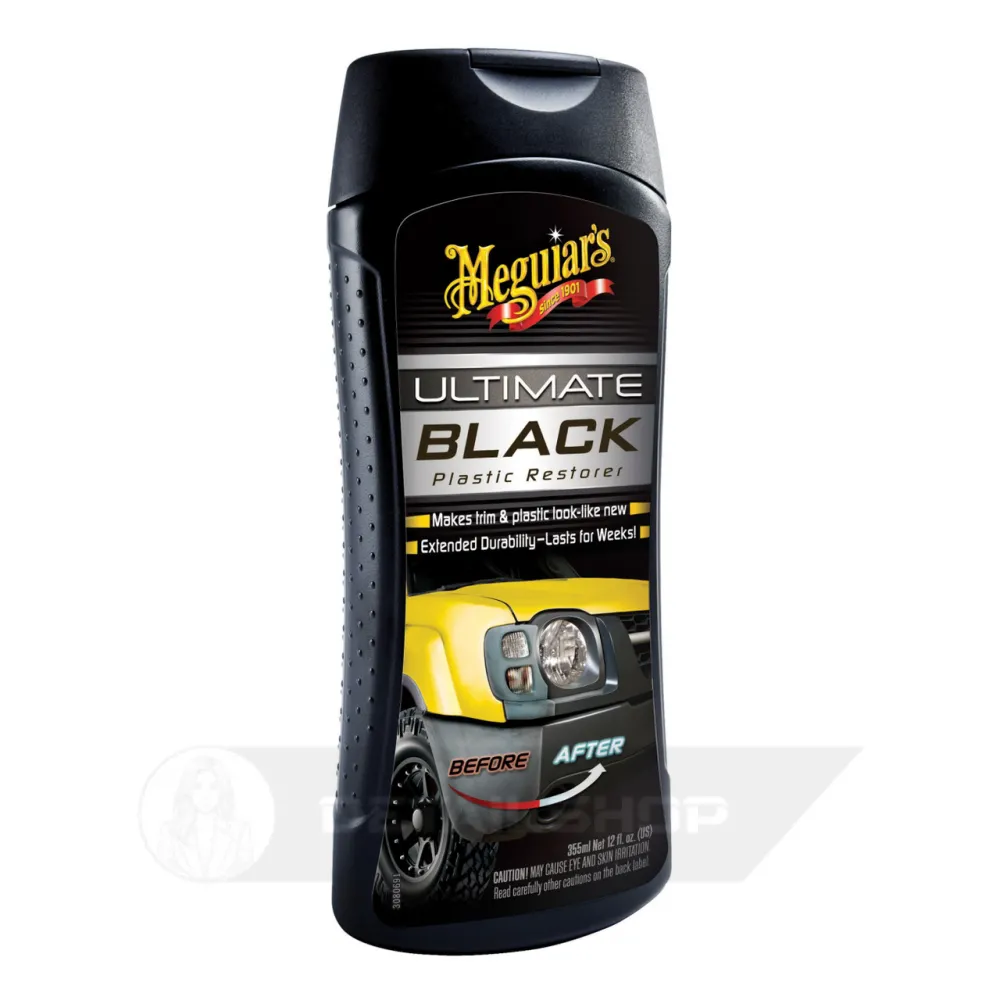 Meguiars Ultimate Black Plastic Restorer Lotion - лосьйон для чорніння зовнішнього пластику, 355 мл