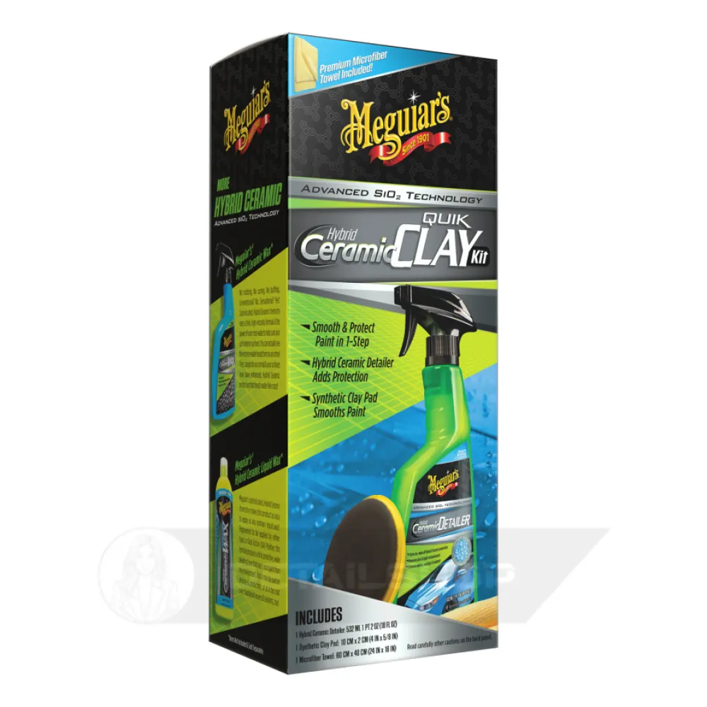 Meguiars Hybrid Ceramic Quik Clay Kit - набір для очищення кузова з ефектом кераміки