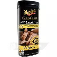 Салфетки для ухода за кожаным салоном - Meguiars Gold Class™ Rich Leather Wipes 18х23 см. 25 шт. (G10900)