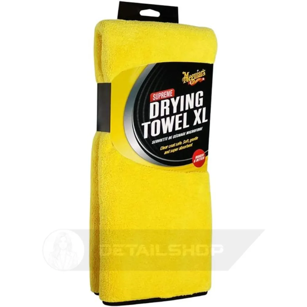 Полотенце микрофибровое для сбора воды - Meguiars Supreme Drying Towel XL 55x85 см. 1050 gsm желтый (X1905EU)