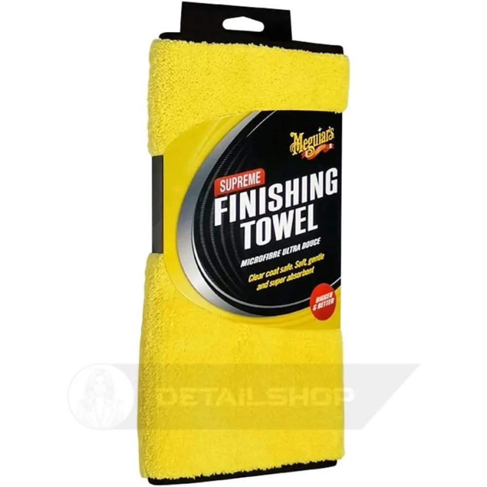 Полотенце микрофибровое финишное - Meguiars Supreme Finishing Towel 30x50 см. 1050 gsm желтый (X1906EU)
