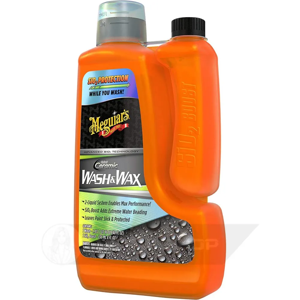 Meguiars Hybrid Ceramic Wash & Wax - автомобильный гибридно-керамический шампунь, 1.4 л