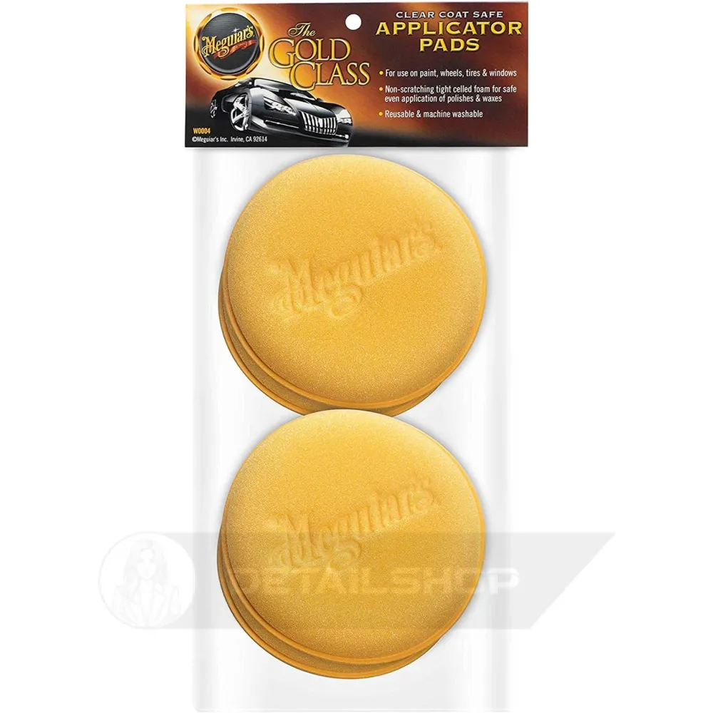 Набор аппликаторов поролоновых - Meguiars Gold Class Foam Applicator Pads 4 шт. желтый (W0004)