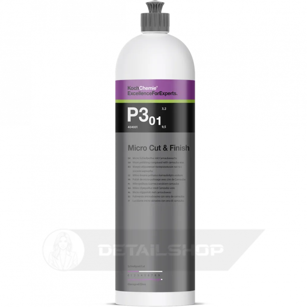 Koch Chemie Micro Cut & Finish P3.01 Микро-абразивная полировальная паста с воском карнаубы 1 л