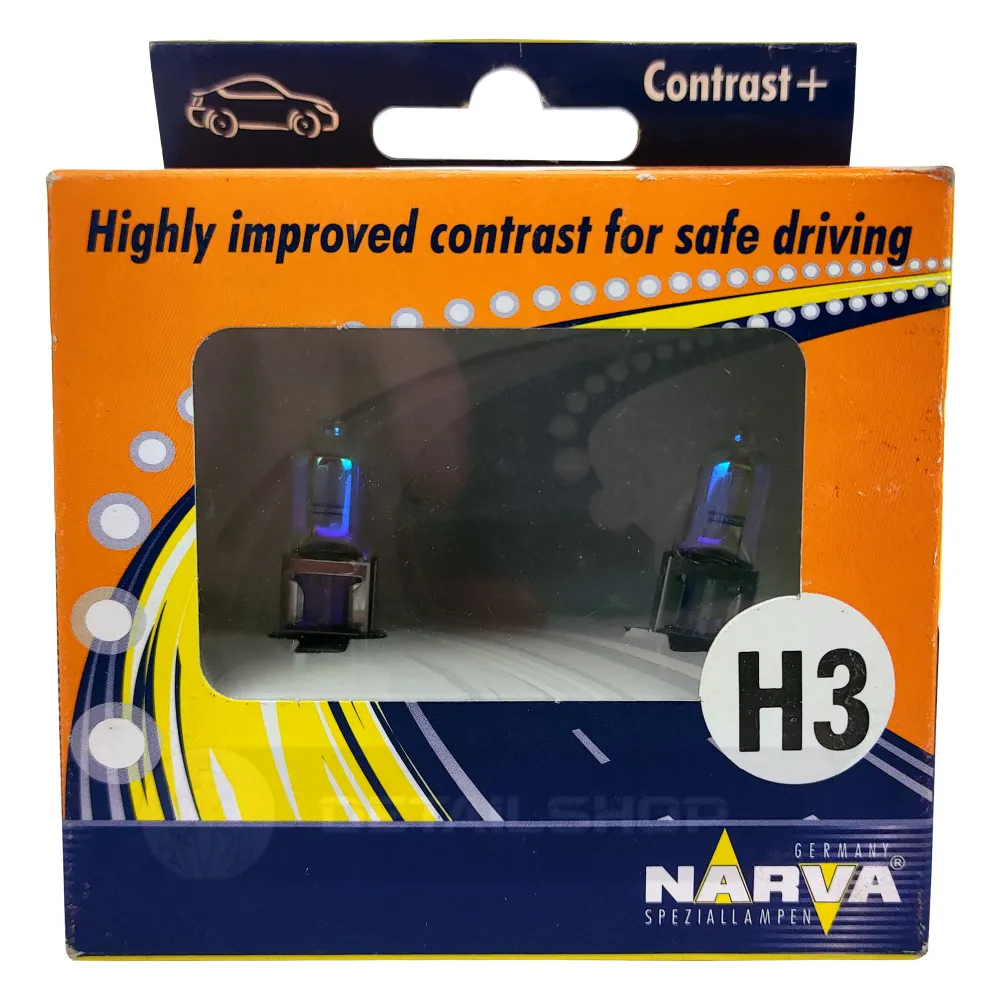 Лампа автомобільна галогенна NARVA Contrast+ H3 48521 2 шт (000125)