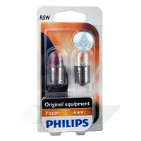 Лампа автомобільна сигнальна PHILIPS Vision +30% R5W 12821B2 2 шт (055460)