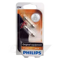 Лампа автомобільна сигнальна PHILIPS Vision +30% C5W 12844B2 2 шт (055514)