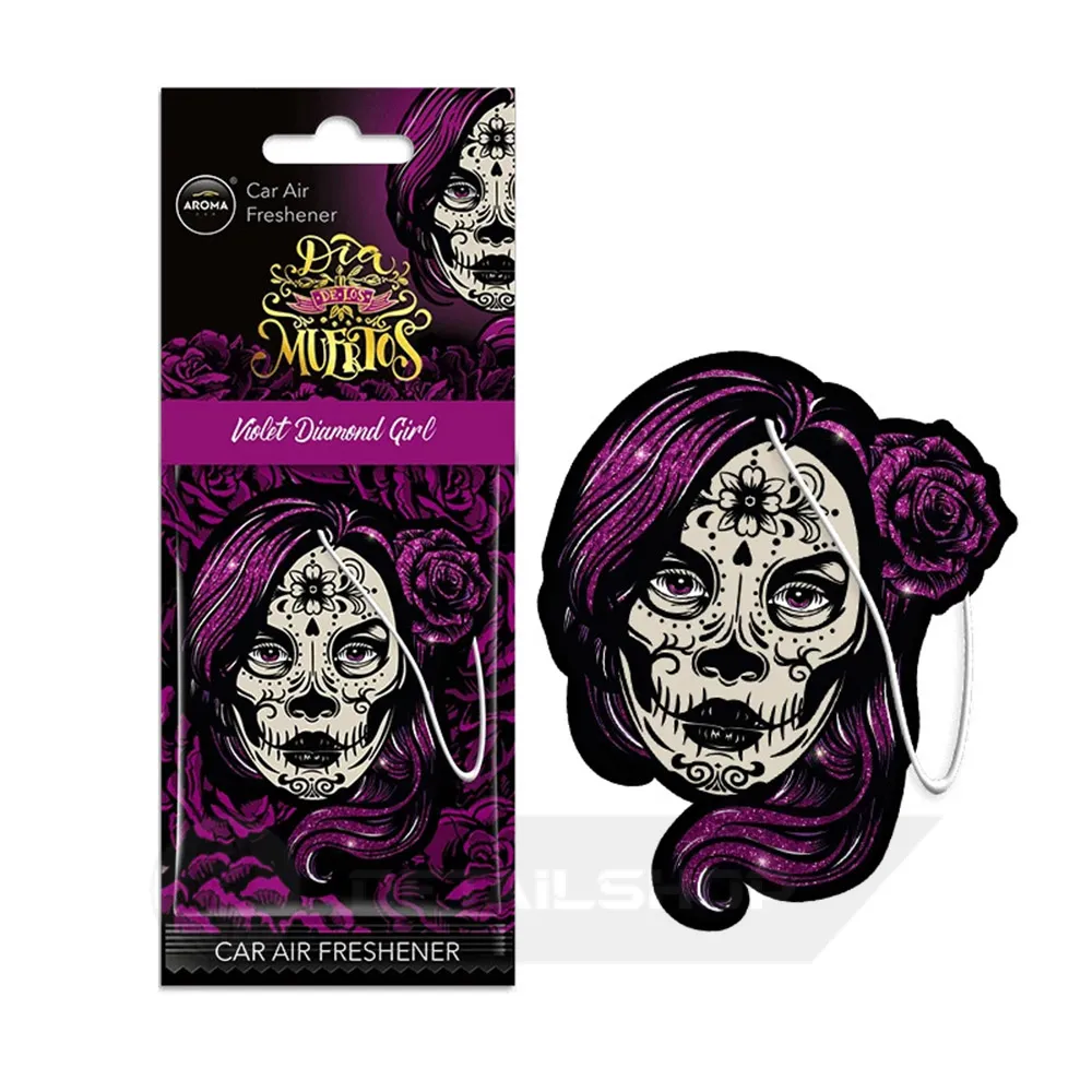 Автомобільний ароматизатор Aroma Car Dia De Los Muertos - Violet Diamond Girl (103781)