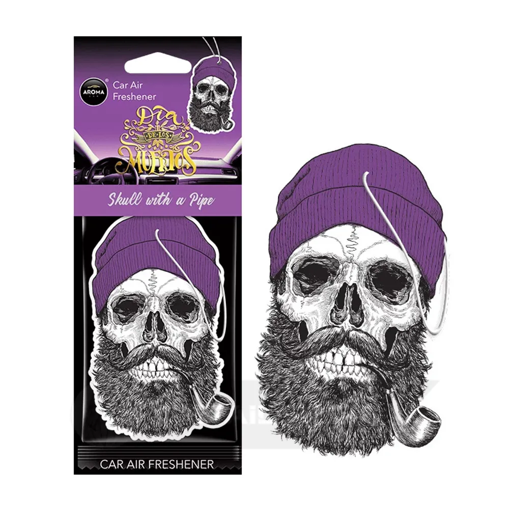 Автомобільний ароматизатор Aroma Car Dia De Los Muertos - Skull with a Pipe (103811)