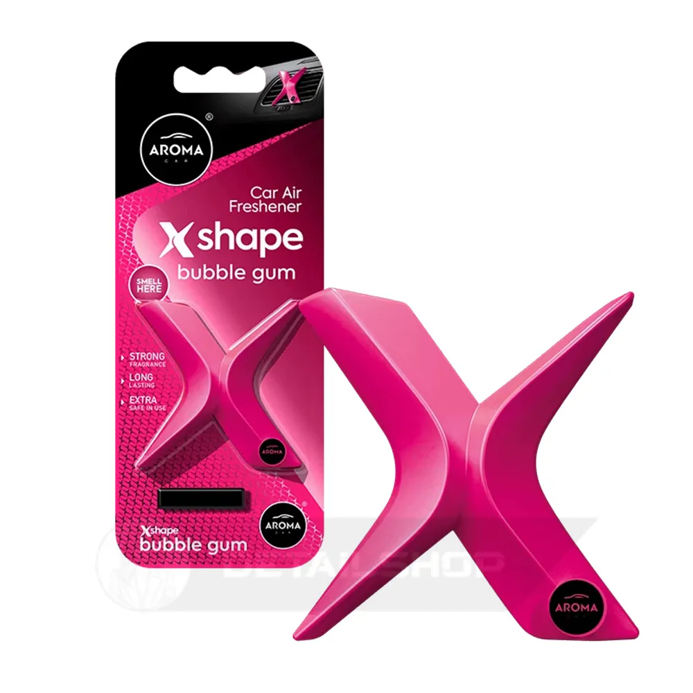 Автомобільний полімерний ароматизатор Aroma Car X Shape - Bubble Gum (109578)
