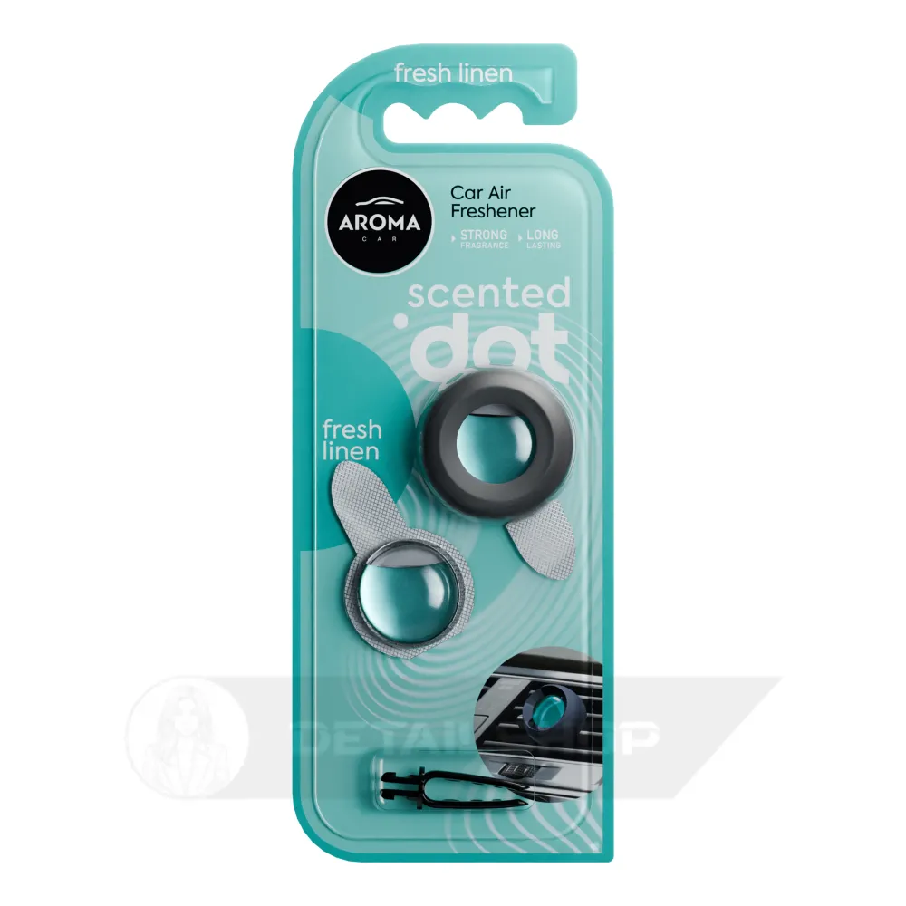 Автомобільний мембранний ароматизатор Aroma Car Scented Dot+Refill - Fresh Linen (120337)