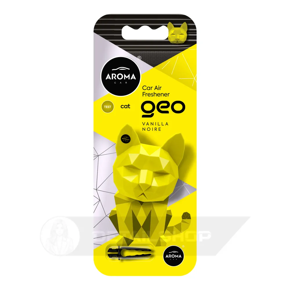 Автомобільний полімерний ароматизатор Aroma Car GEO Cat - Vanilla Noire (121525)