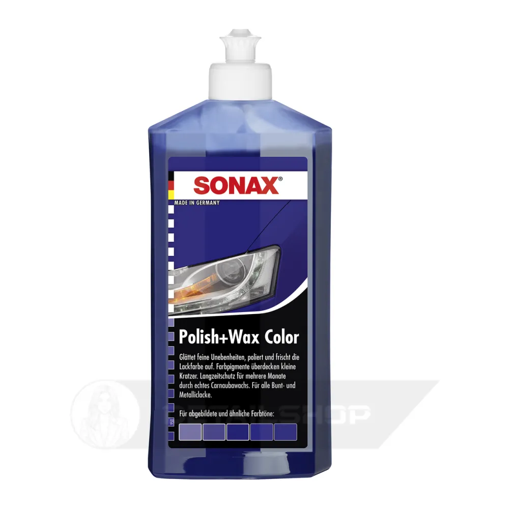 Кольоровий поліроль з воском синій 250 мл SONAX Polish & Wax Color NanoPro (296241)
