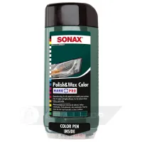 Кольоровий поліроль з воском зелений 500 мл SONAX Polish & Wax Color NanoPro (296700)