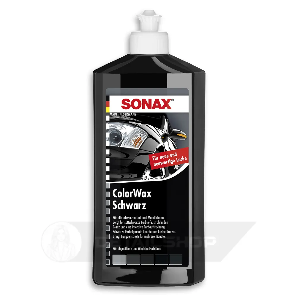 Кольоровий рідкий віск чорний 500 мл SONAX ColorWax Schwarz (298200)