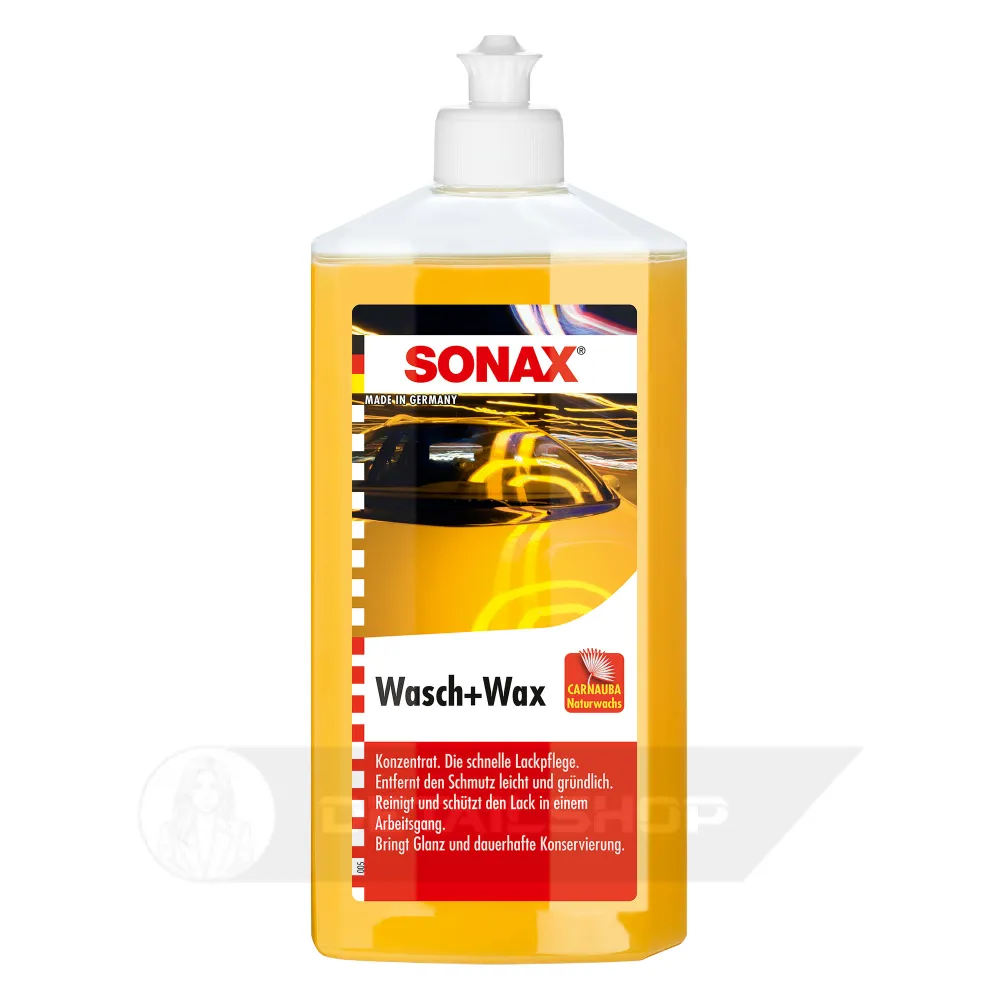 Шампунь для мийки автомобіля з воском 500 мл SONAX Wasch + Wax (313200)