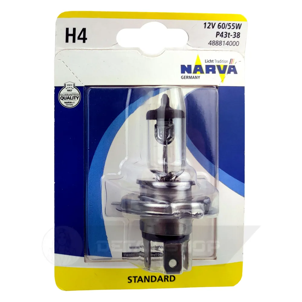Лампа автомобільна галогенна NARVA STANDARD H4 488814000 1 шт (315175)