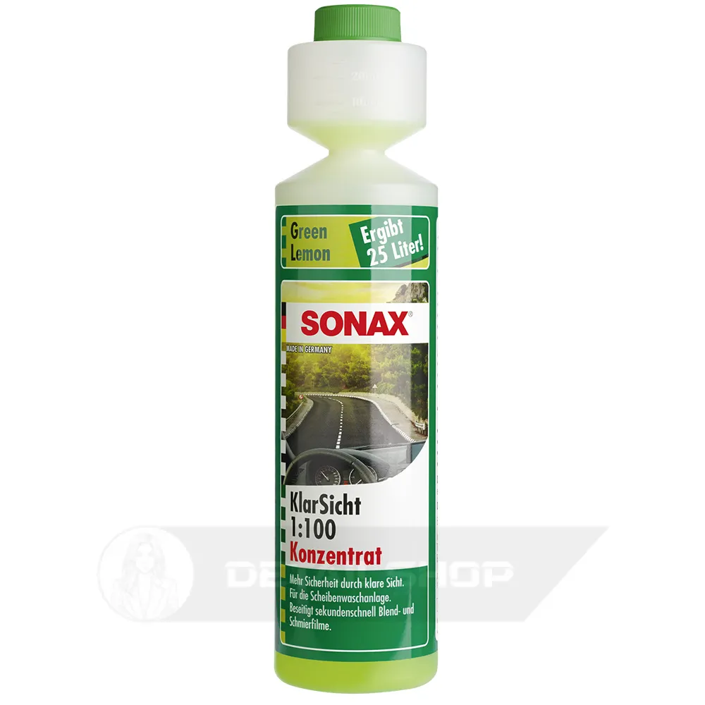 Концентрат омивача скла літній 1:100 250 мл SONAX - Green Lemon (386141)