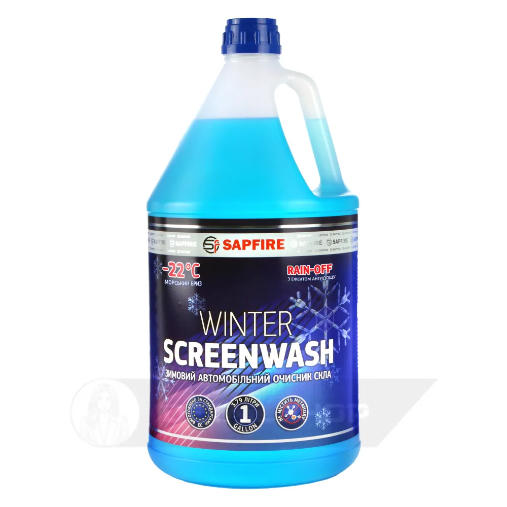 Омивач скла з антидощом зимовий -22 ° С 3,79 л SAPFIRE - морський бриз (400427)