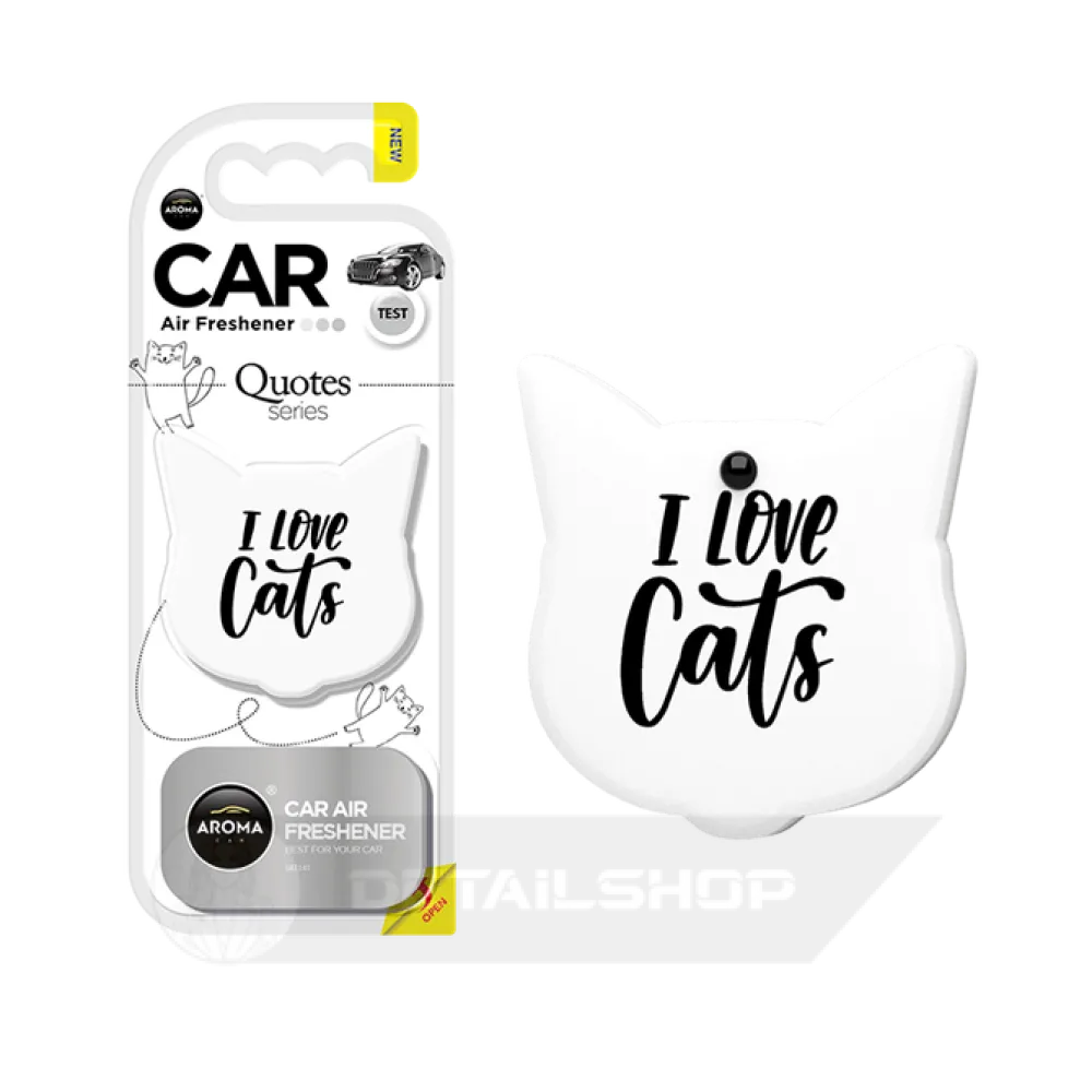 Автомобільний ароматизатор Aroma Car Art Cats Quotes - Fresh Linen (831952)
