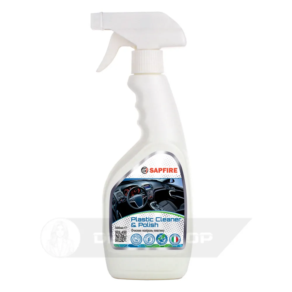 Очищувач-поліроль пластика 500 мл SAPFIRE Plastic Cleaner&Polish (750004)