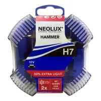 Лампа автомобільна галогенна  NEOLUX HAMMER H7 Extra Light +50% N499EL 2 шт (765819)