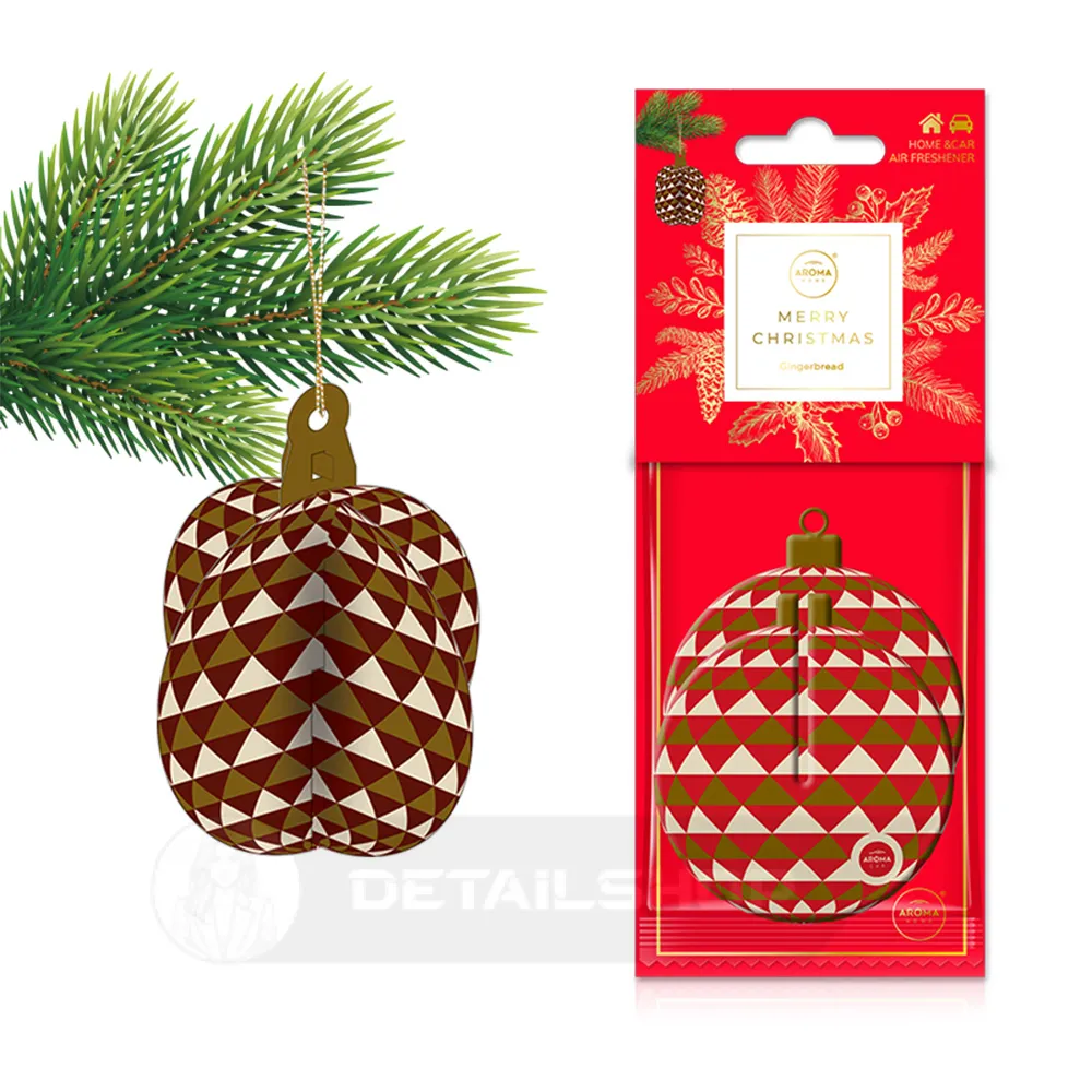 Ароматизатор "Різдвяна кулька червона 3D" Aroma Home Merry Christmas - Gingerbread (836902)
