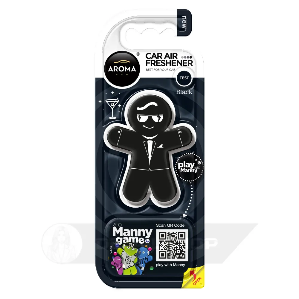 Автомобільний ароматизатор Aroma Car Manny - Black (92993)