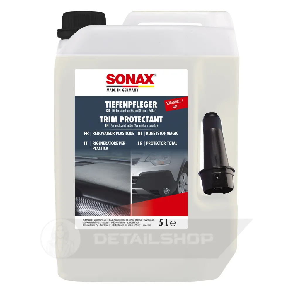 Засіб для очищення та захисту пластика і гуми матовий 5 л SONAX Deep Care Silk Mat (383500)