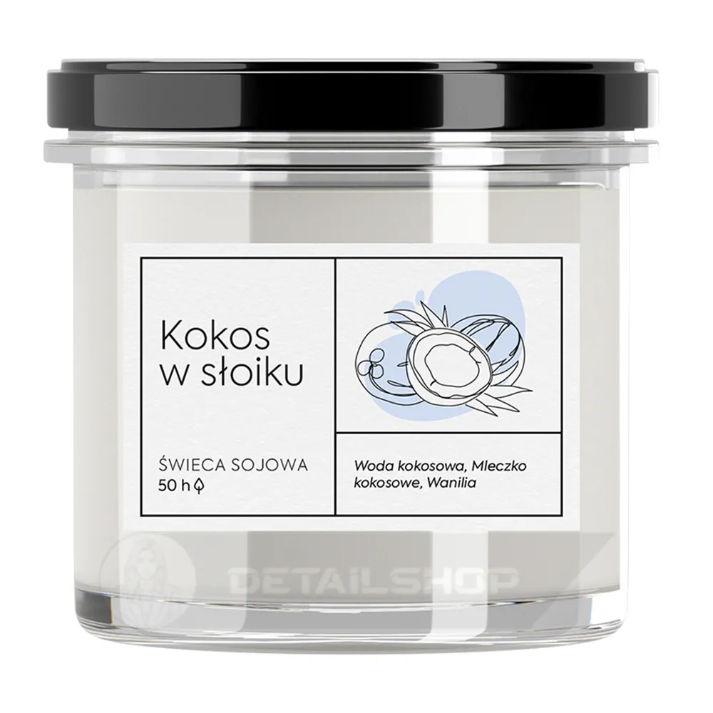 Ароматична свічка Aroma Home, Крафтова серія - Кокос в банці 230 г (101305)