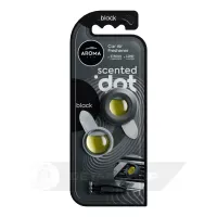 Автомобільний мембранний ароматизатор Aroma Car Scented Dot+Refill - Black (120375)