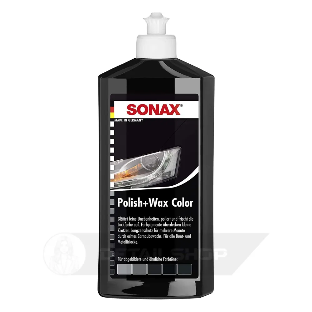 Кольоровий поліроль з воском чорний 500 мл SONAX Polish & Wax Color NanoPro (296100)
