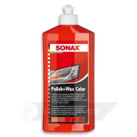 Кольоровий поліроль з воском червоний 500 мл SONAX Polish & Wax Color NanoPro (296400)
