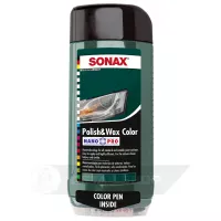 Кольоровий поліроль з воском зелений 500 мл SONAX Polish & Wax Color NanoPro (296700)