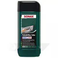 Кольоровий поліроль з воском зелений 250 мл SONAX Polish & Wax Color NanoPro (296741)