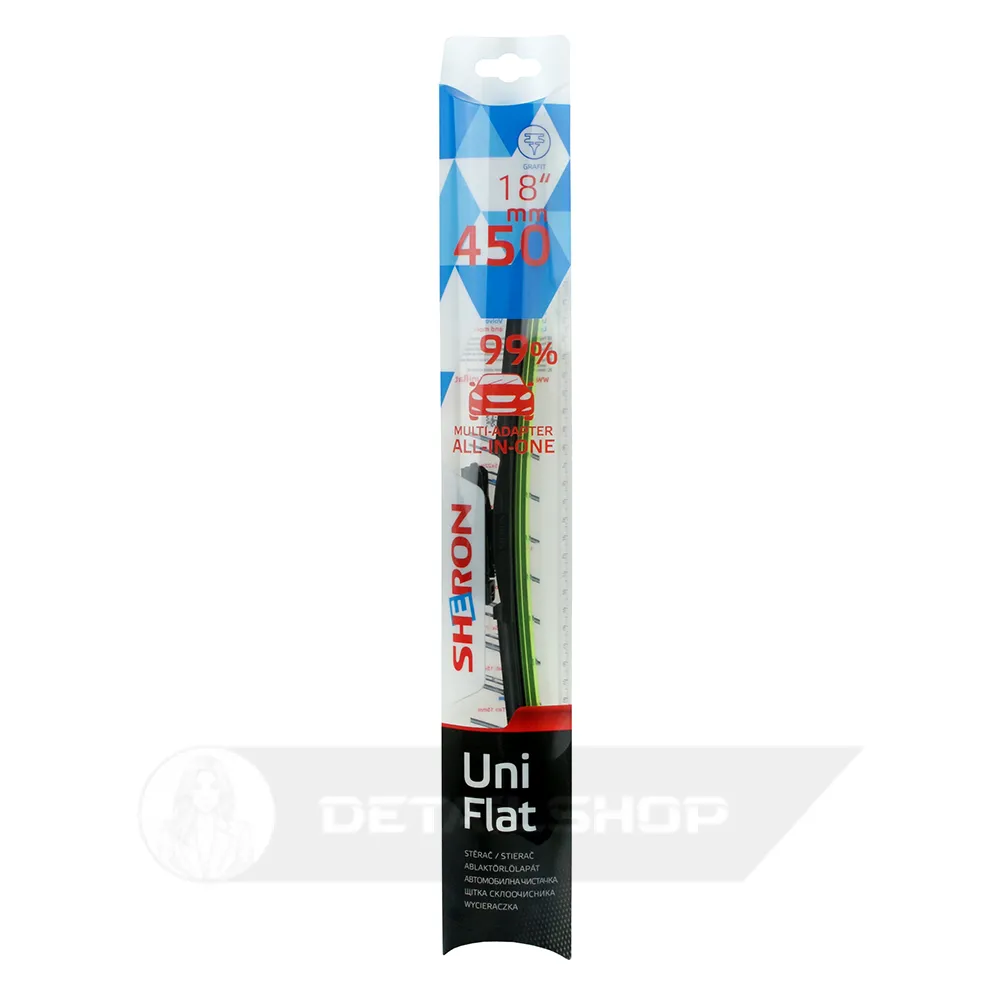 Щітка склоочисника безкаркасна 450 мм Uni flat SHERON (000607)