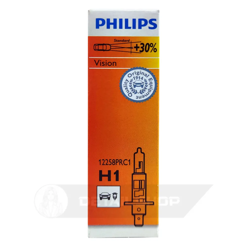 Лампа автомобільна галогенна PHILIPS Vision +30% H1 12258PRC1 1 шт (475183)