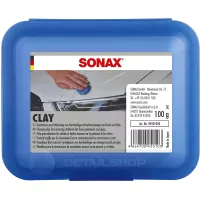 Синя глина для очищення лакофарбових поверхонь і скла 112 г SONAX Clay (450105)
