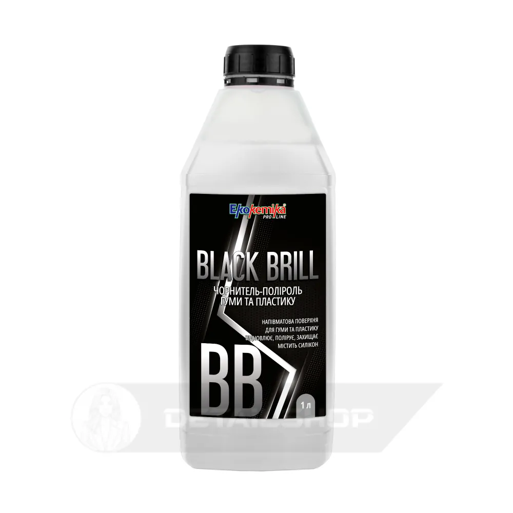 Чорнитель-поліроль гуми та пластику 1 л Ekokemika Pro Line BLACK BRILL (780323)