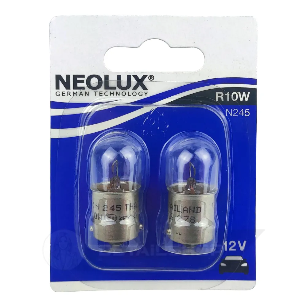 Лампа автомобільна сигнальна NEOLUX Standard R10W N245-02B 2 шт (780935)