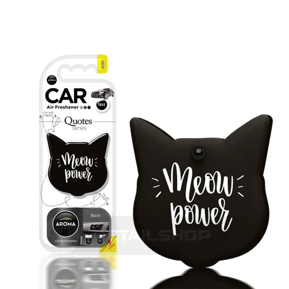 Автомобільний ароматизатор Aroma Car Art Cats Quotes - Black (831969)