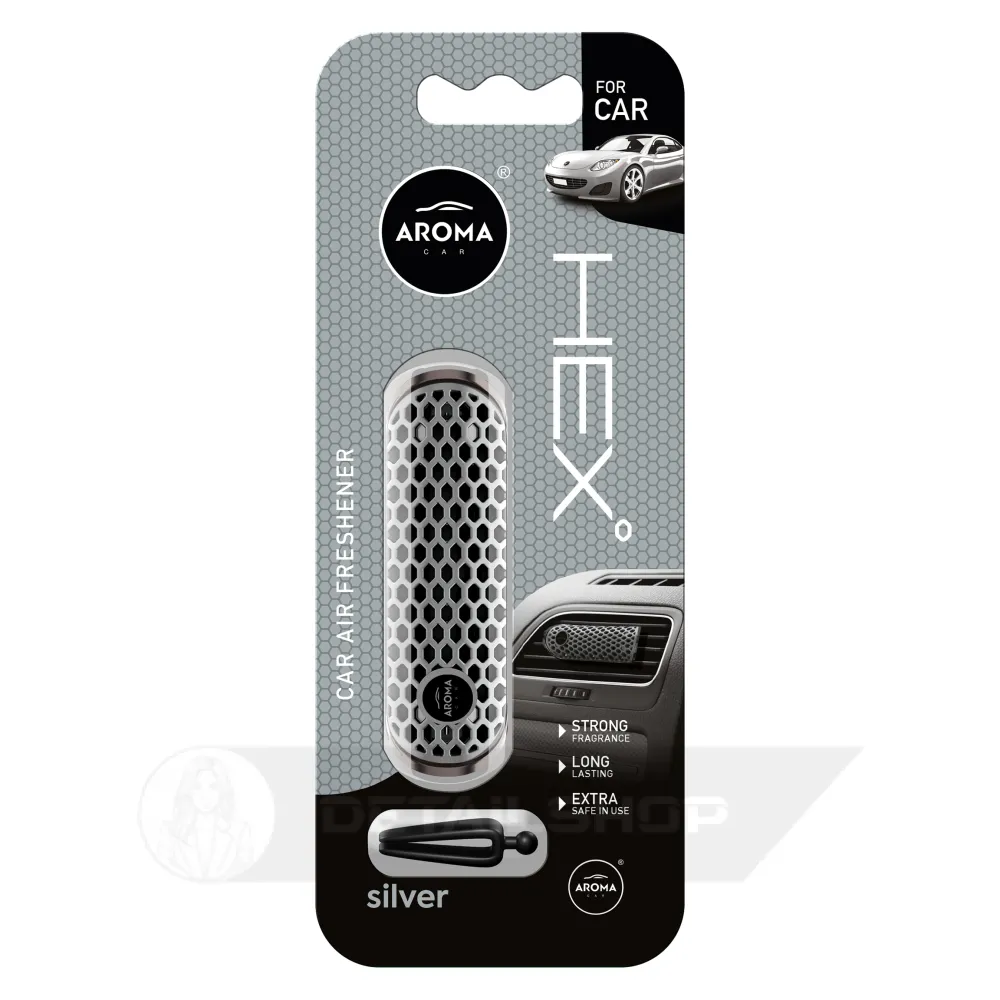 Автомобільний ароматизатор Aroma Car HEX - Silver (83576)