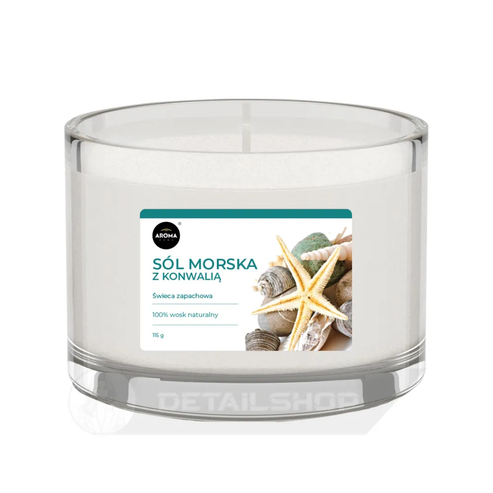 Ароматична свічка Aroma Home, Базова серія - Морська сіль з конвалією 115 г (839422)