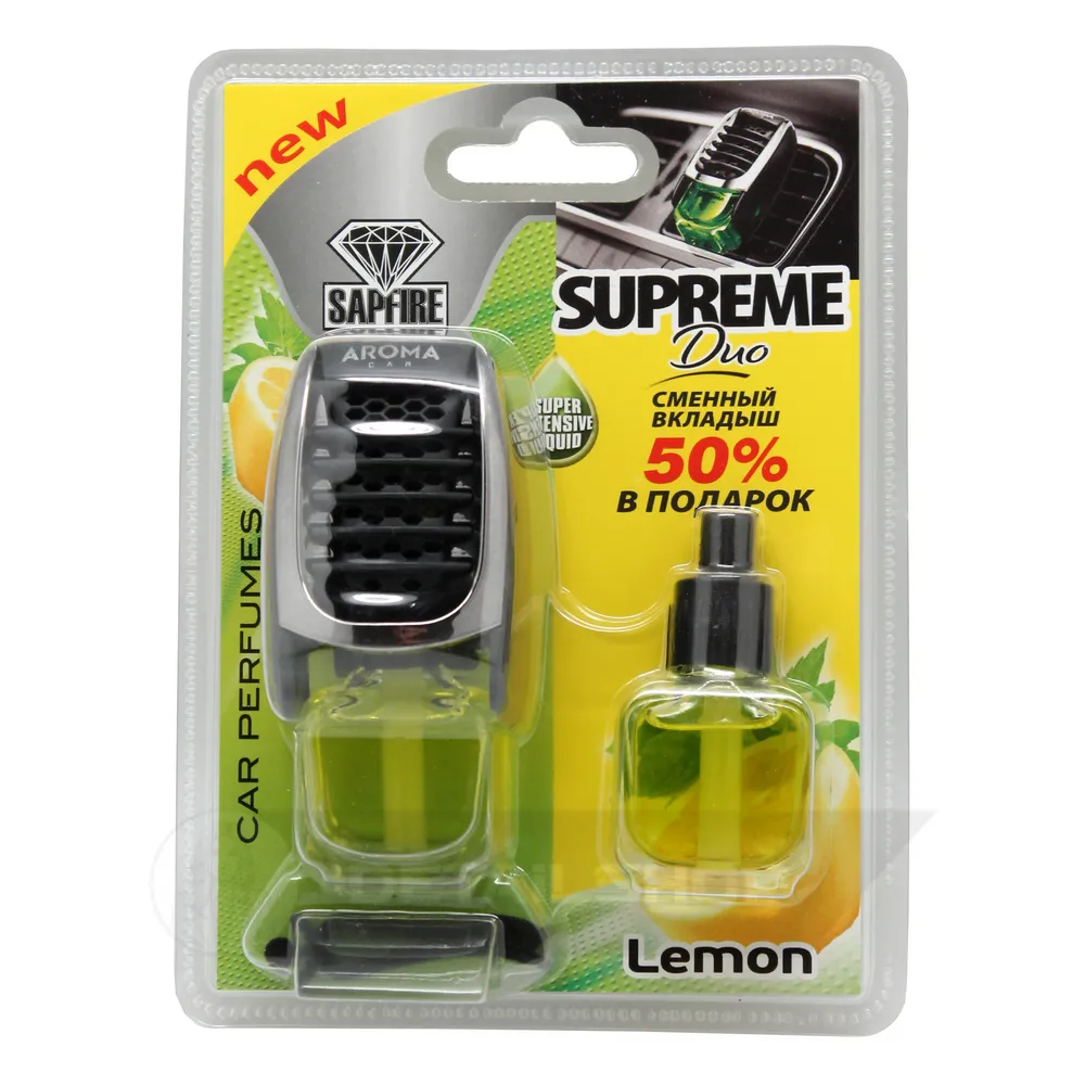 Автомобильный ароматизатор SAPFIRE Aroma Car Supreme Duo - Lemon 2x8 мл (922523)